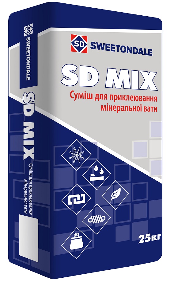 SD MIX Суміш для приклеювання плит з мінеральної вати
