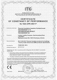 EC-Certificate of Constancy of Perfomance