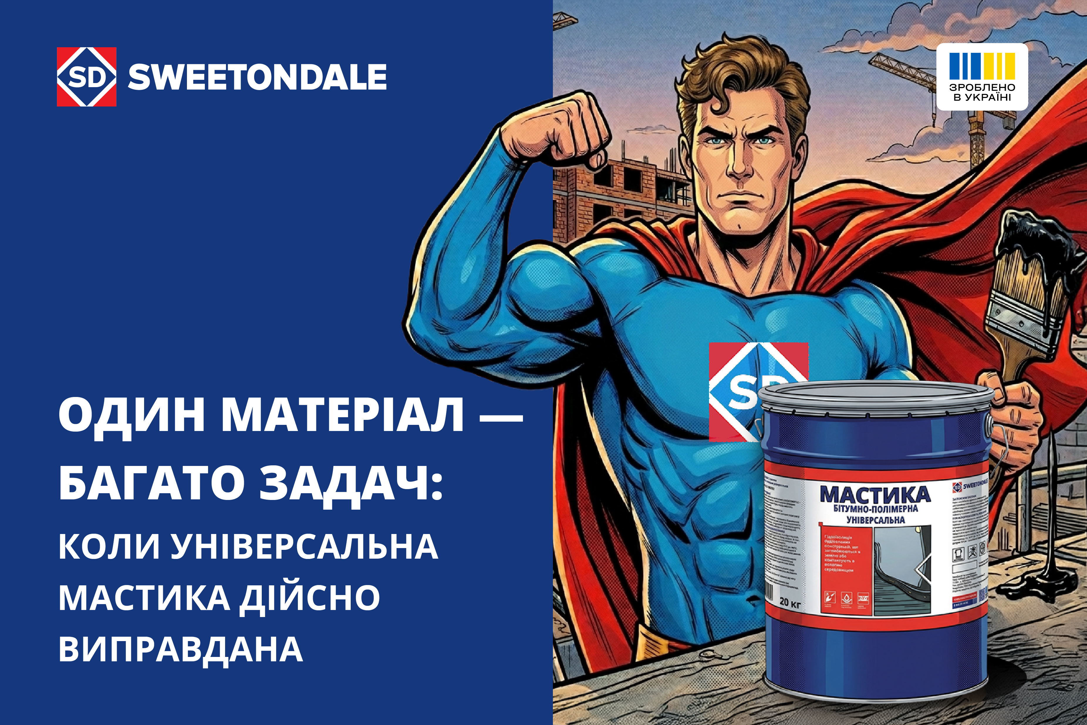 Універсальні будматеріали в умовах дефіциту кадрів: як працює мастика SWEETONDALE