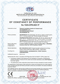 CERTIFICATE OF CONSTANCY OF PERFORMANCE No 1023-CPR-0631